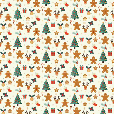 White Christmas faux leather remnet