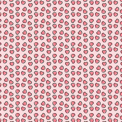 Pink hearts faux leather remnet