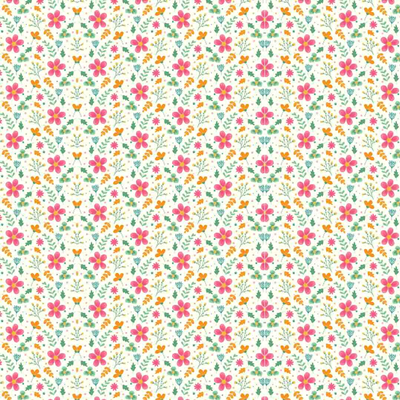 Pink flowers faux leather remnet