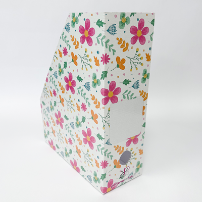 Large Pink Flower Filing Box