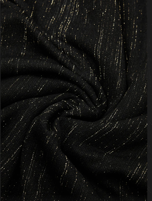 Coupon 2 m maille pailletée - Rayé Noir