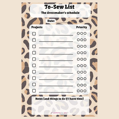 To Sew List Graou