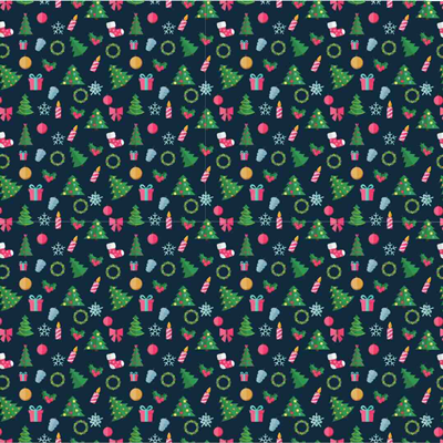 Blue Christmas faux leather remnet