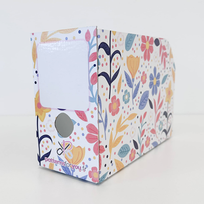 Blue Flowers Filing Box