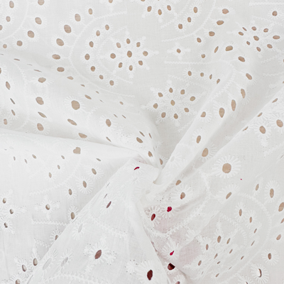 TISSU COTON, BRODERIE ANGLAISE - GIADA